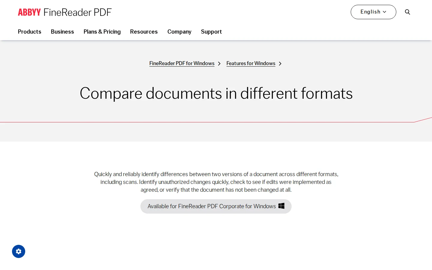 Официальная инструкция сравнения документов ABBYY FineReader PDF
