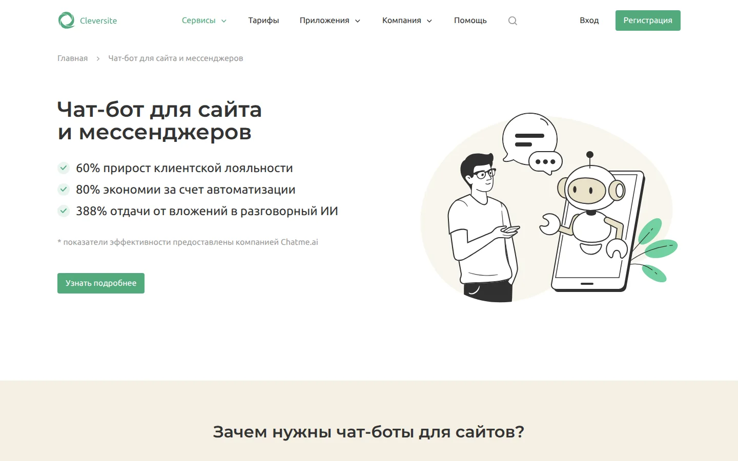 Официальные функциональные характеристики CleverSite