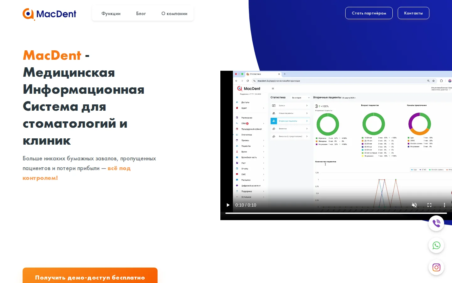 MacDent: обзор CRM для стоматологии Казахстана