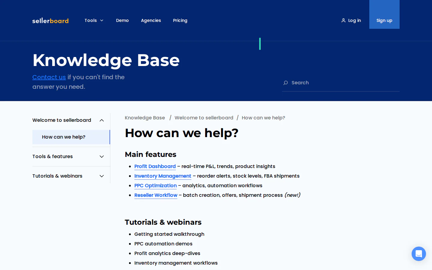 Официальный центр помощи sellerboard