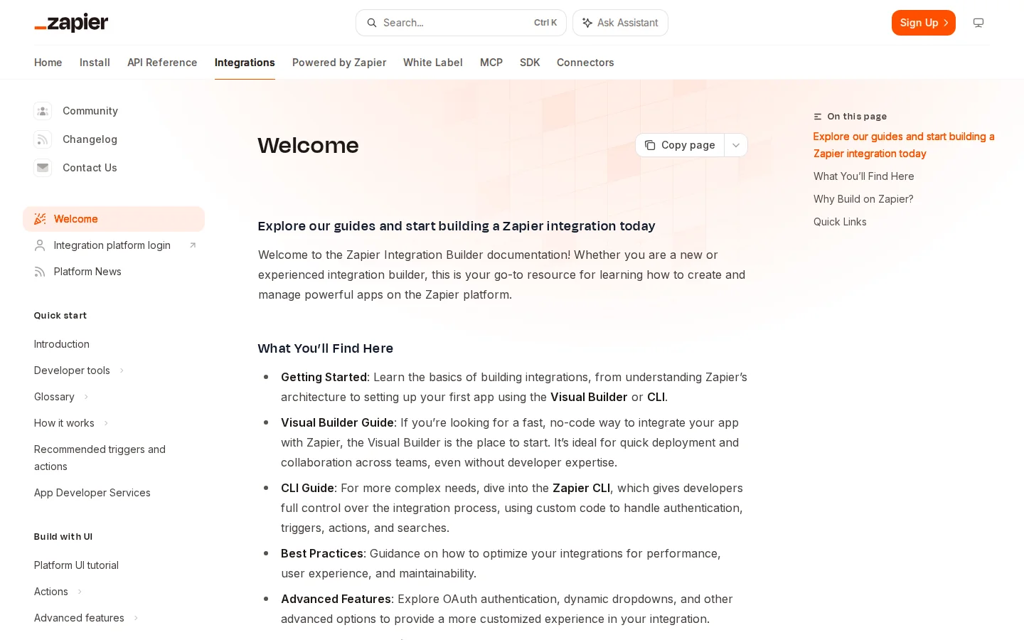 Официальная Developer Platform Zapier